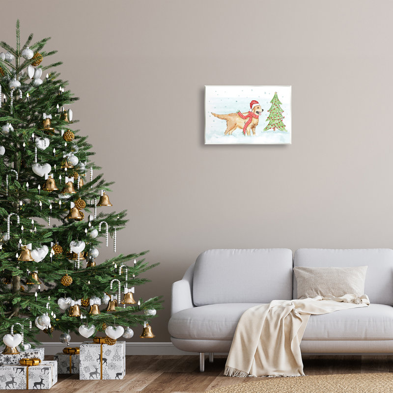 «Snowy Labrador Scene» par Mollie B., H 13 po x l 19 po