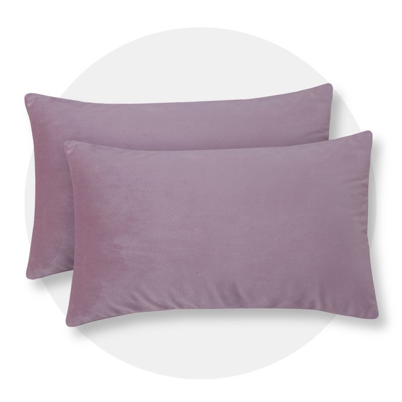 Rectangular Velvet Pillow Cover, Lilac