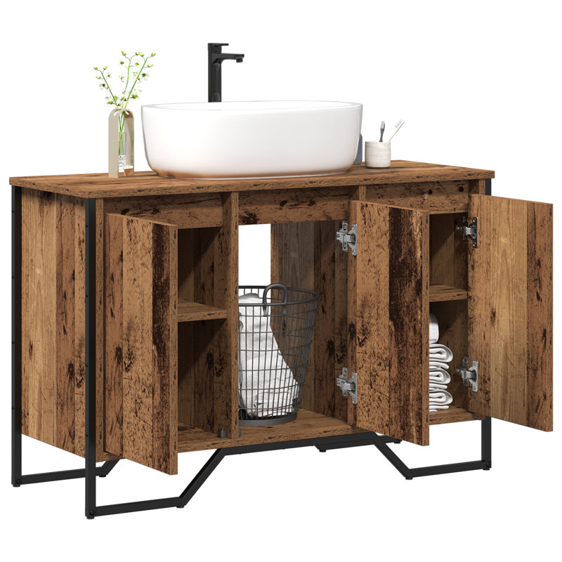 Meuble-lavabo pour salle de bain Vidaxl en vieux bois 35,8 x 13,8 x 23,6 po