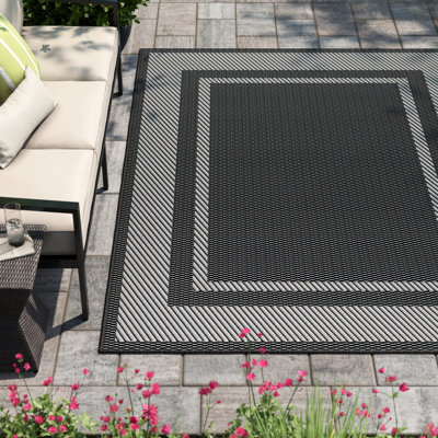 Tapis noir intérieur / extérieur Ornellas