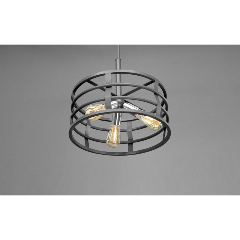 Luminaire suspendu tambour 3 lumières Pattie
