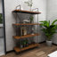 Bibliothèque étagère en bois massif H 67 "x l 43" Kamryn