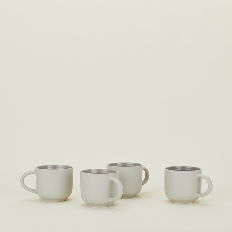 Hirma Stoneware Coffee Mug, Light Gray