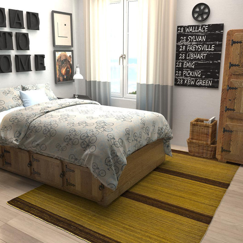 Tapis intérieur de la laine 5 pi 6 po x 7 pi 4 po one-of-kind main-noué la new age Warminster
