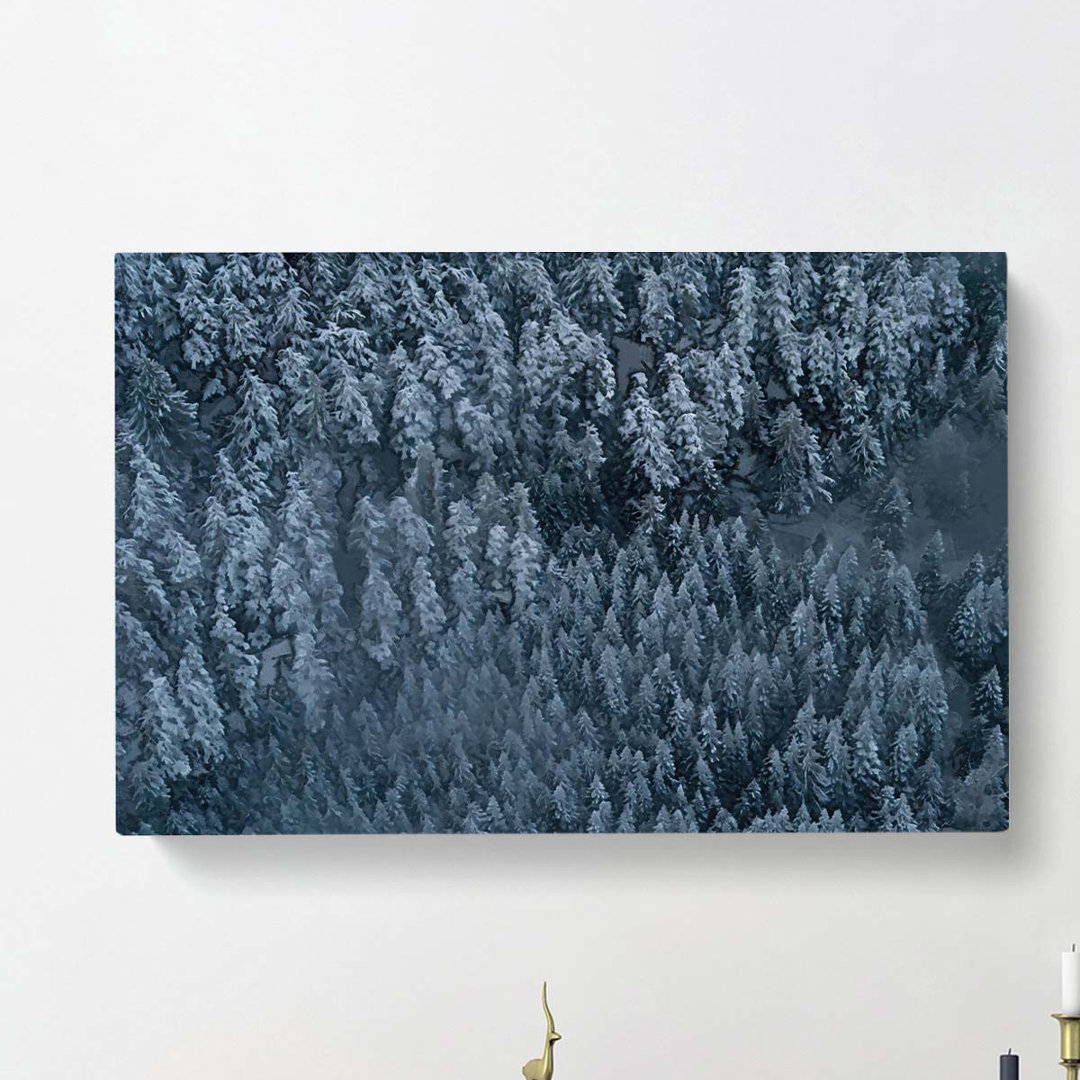 A Pine Tree Forest In Abstract - Wrapped Canvas