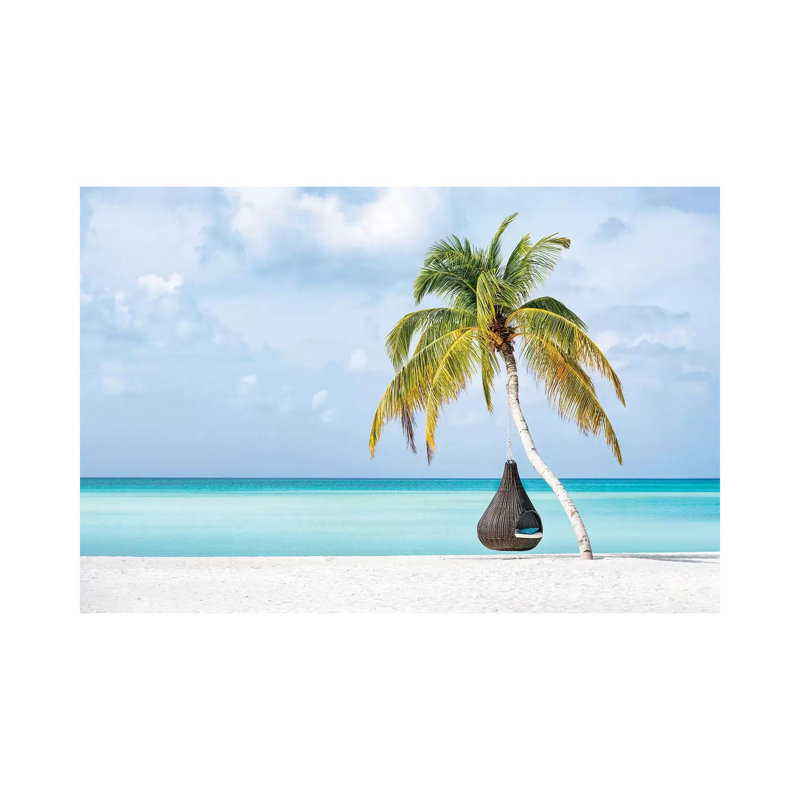 Hanging Swing Chair On The Beach by Jan Becke - Wrapped Canvas Gallery-Wrapped Canvas Giclée, 45.72cm H x 66.04cm W