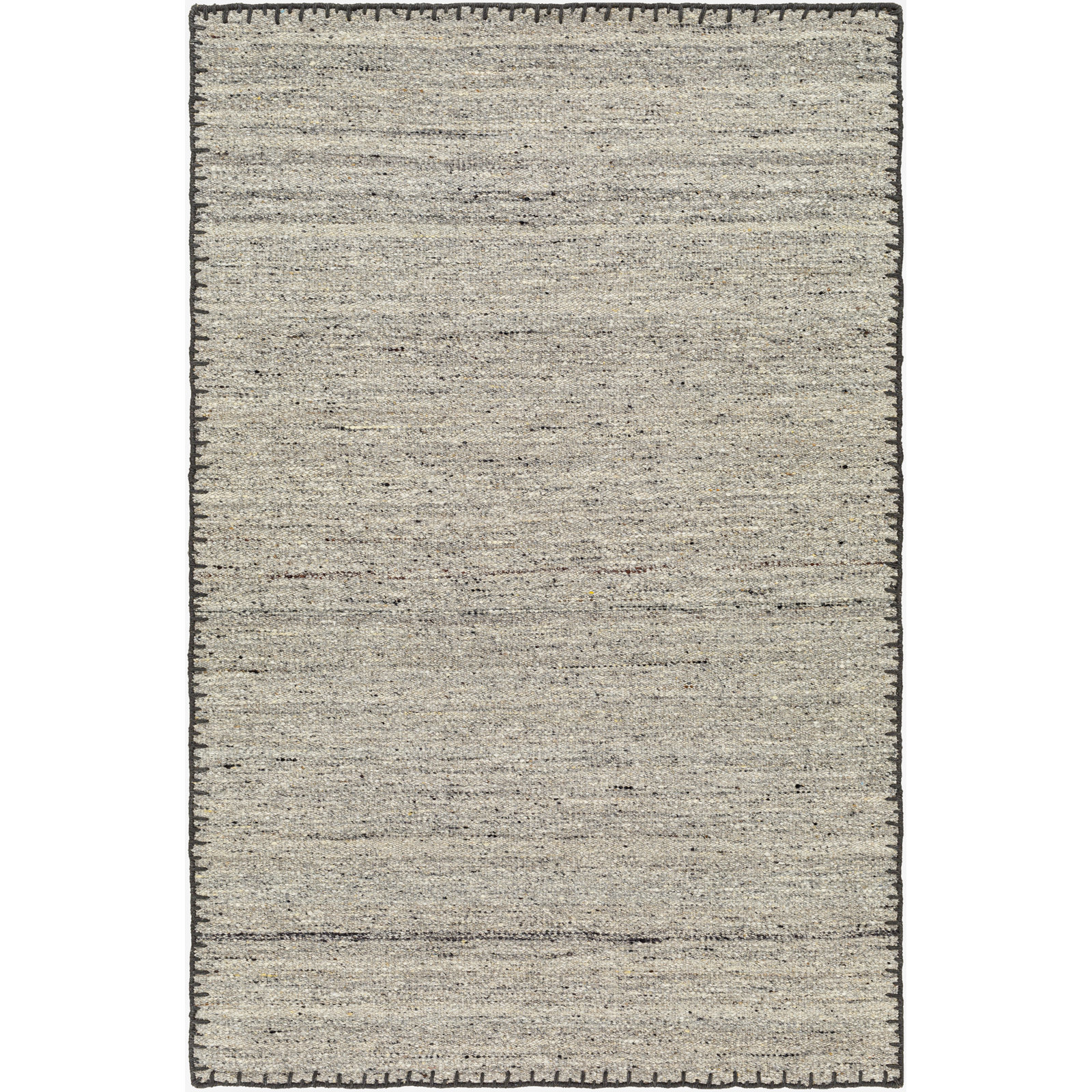 Jayde Handmade Wool Gray Rug, Rectangle 9' x 12'