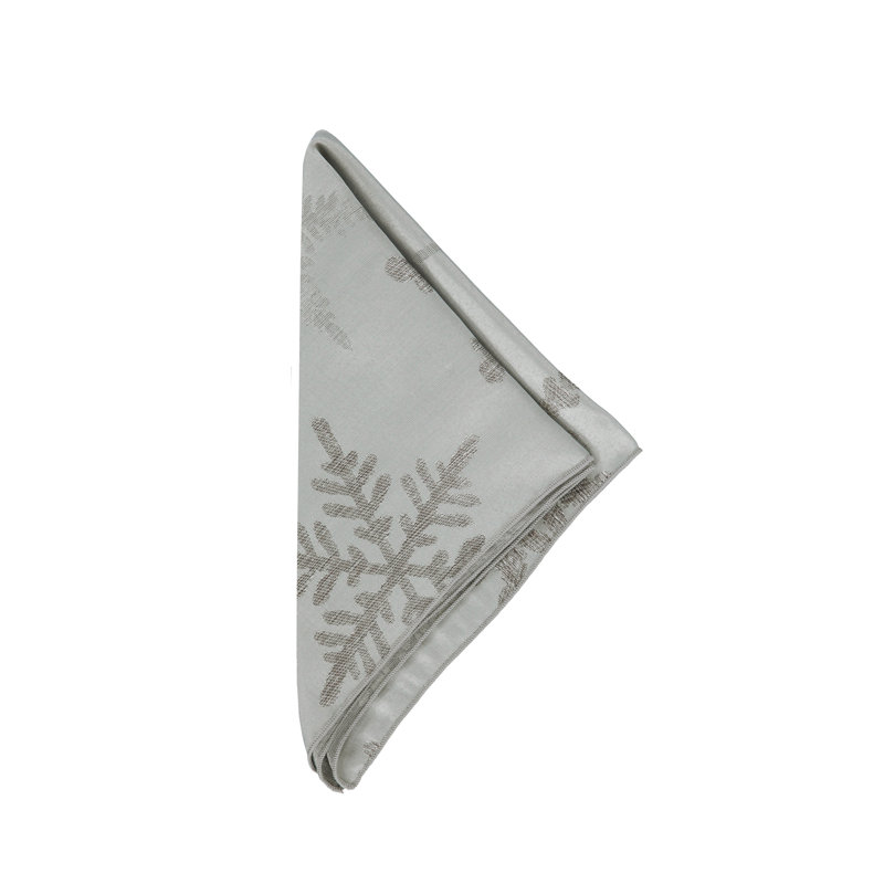 Nappe de Noël géométrique Almanza, Argent, L 84 po x l 60 po