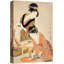 Geisha, préparation de thé, œuvre d'art Ukiyo-e, élégantes photos de personnages japonais, impression sur toile encadrée-123634338-123634333