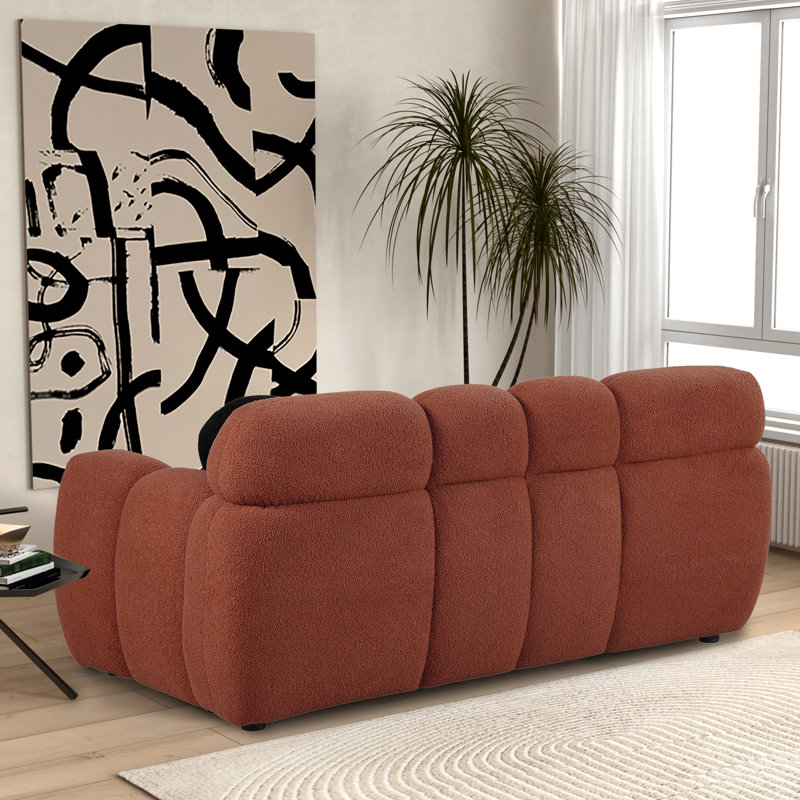 Kieayla Upholstered 64.96'' Loveseat, Brown