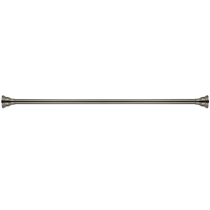Tringle à rideau de douche réglable en laiton Edenscape Kingston de 60 à 72 pouces Kingston, Nickel brossé