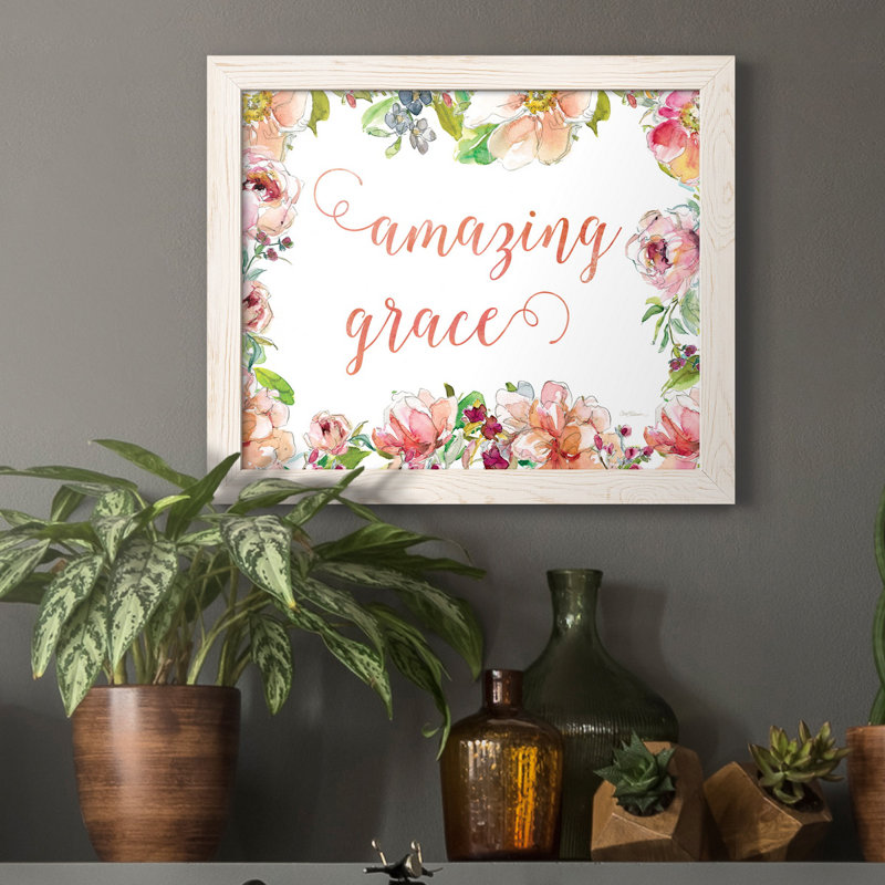 «Amazing Grace», impression encadrée sur papier, Blanc, H 20 po x l 17 po x P 1,5 po