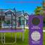 Trampoline avec lumières et panier de basketball-126757079