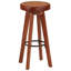Tabouret de bar Tabouret de bar à hauteur de comptoir pour pub en cuir massif et bois massif