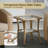 3 - Piece Patio Wicker Swivel Chair Set with Cushions and Side Table-1467534962