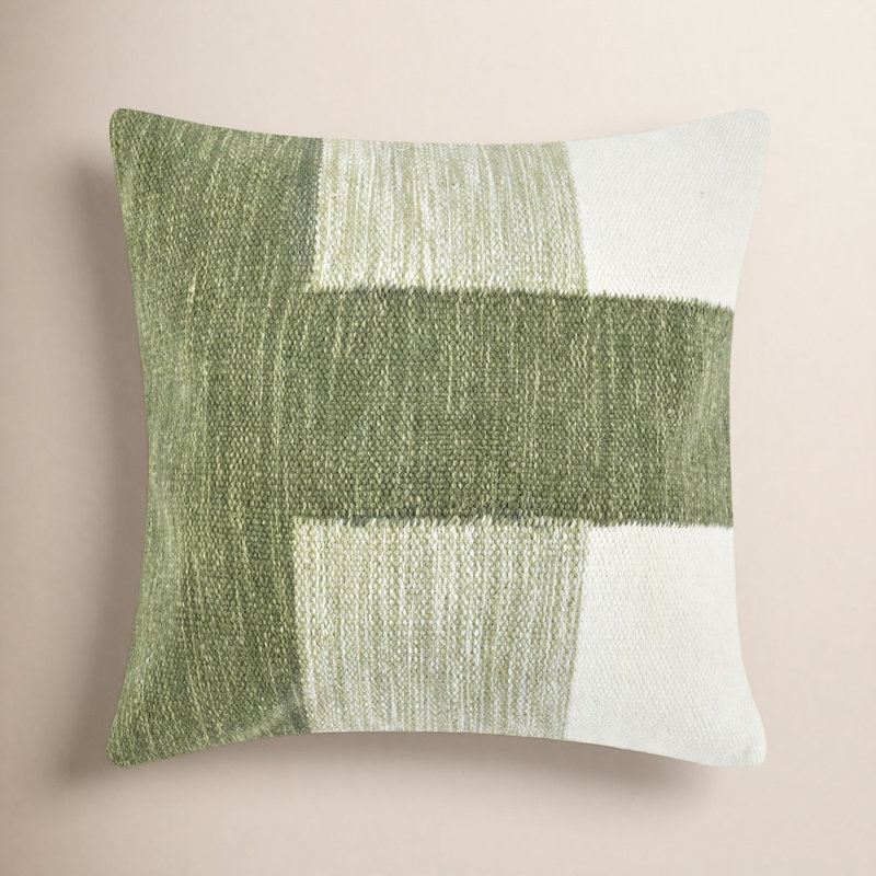 Housse et insert de coussin géométrique, Terracotta, H 22 po x l 22 po, Carrée
