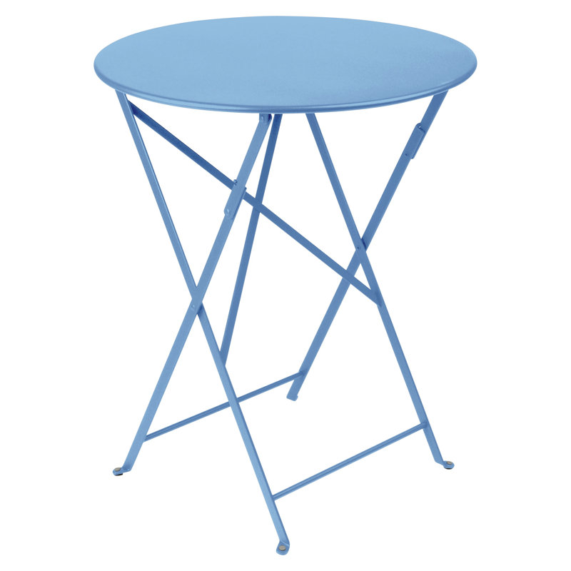 Bistro Outdoor Round Bistro Table, 29" H x 24" W x 24" L, Mayan Blue