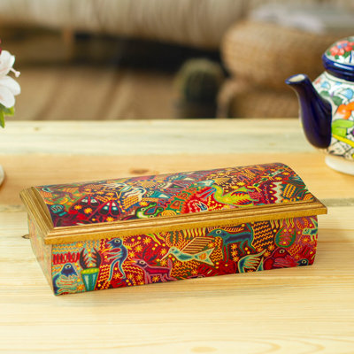 Wood Jewellery Box + Mirror