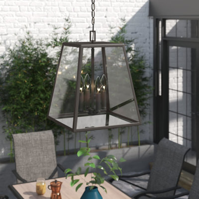Luminaire suspendu d'extérieur 4 lumières H 15,5 po Avi