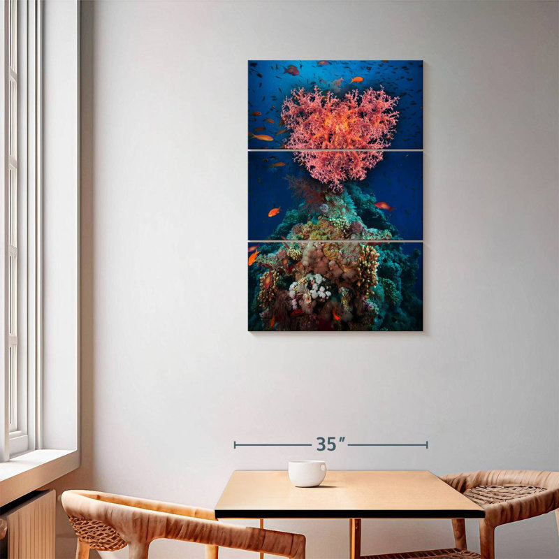 Cœur de corail Brampt, H 57 po x l 36 po