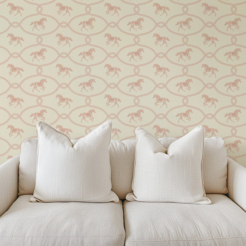 Papier peint Rider's Knot - Seafoam Blush