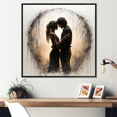 Impression sur toile «Couple romantique», impression «Love Embrace» romantique
