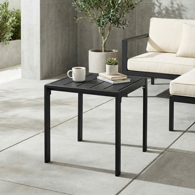 Table d'appoint d'extérieur en aluminium pour patio, piscine et jardin