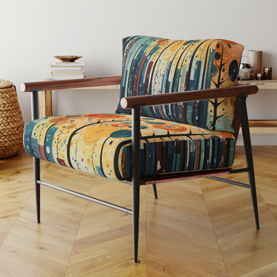 Fauteuil d'appoint rembourré coloré coloré Mid Century Bold Breeziness III