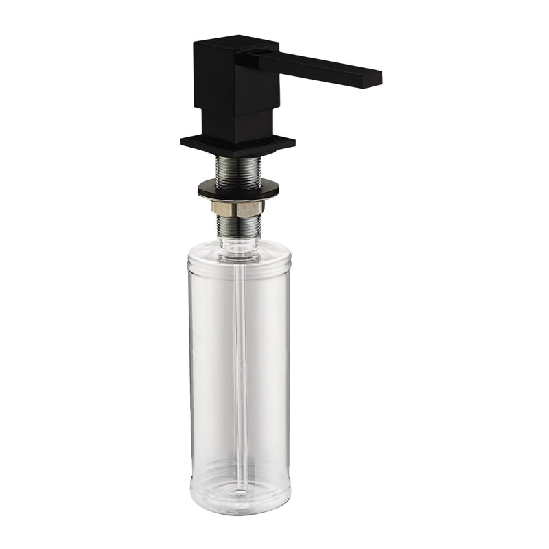 Distributeur de savon pour salle de bain et cuisine, Noir mat