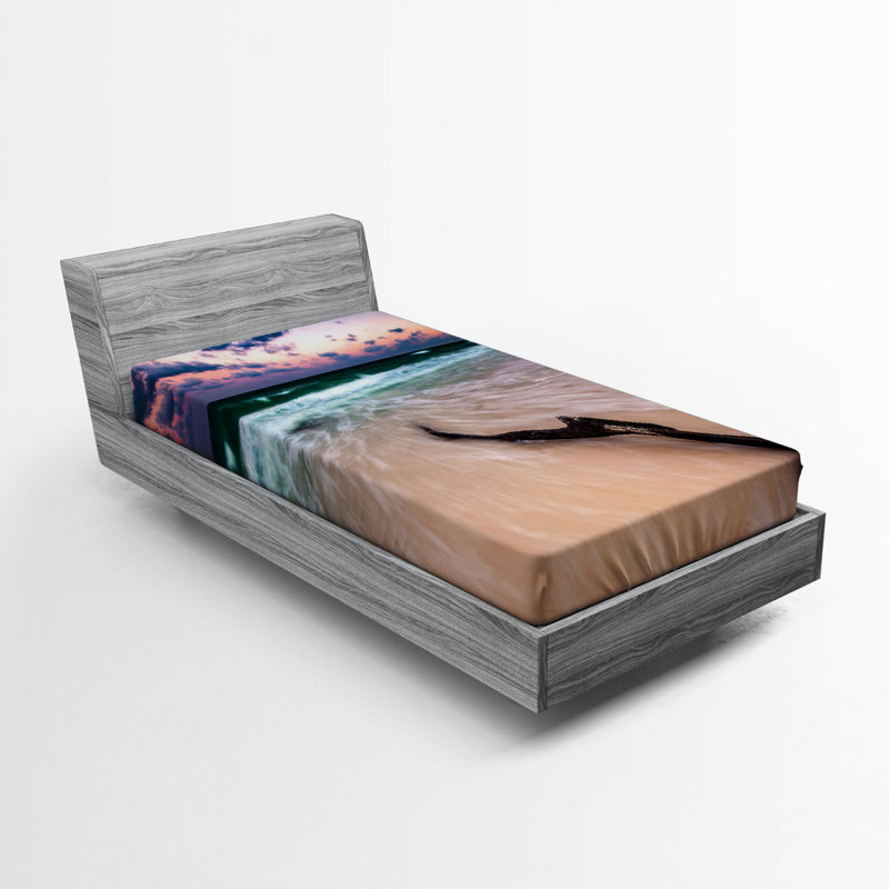 Drap-housse bois flottant, Drap-housse de taille simple