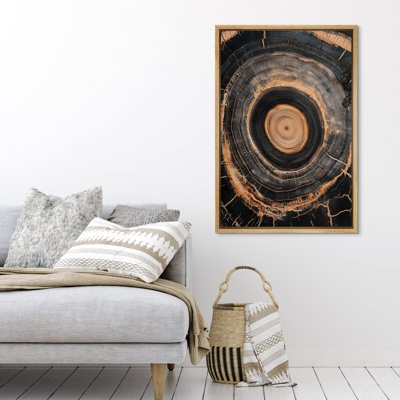 Art mural sur toile en forme d'arbre naturel, impression encadrée terreuse pour entrée de ferme ou décoration intérieure éco-moderne