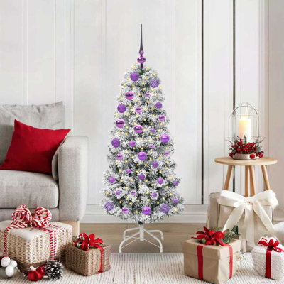 Artificial Hinged Christmas Tree Green and white