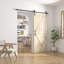 Porte de grange en bois de pin massif 84 po avec quincaillerie coulissante H 84 po-102440782