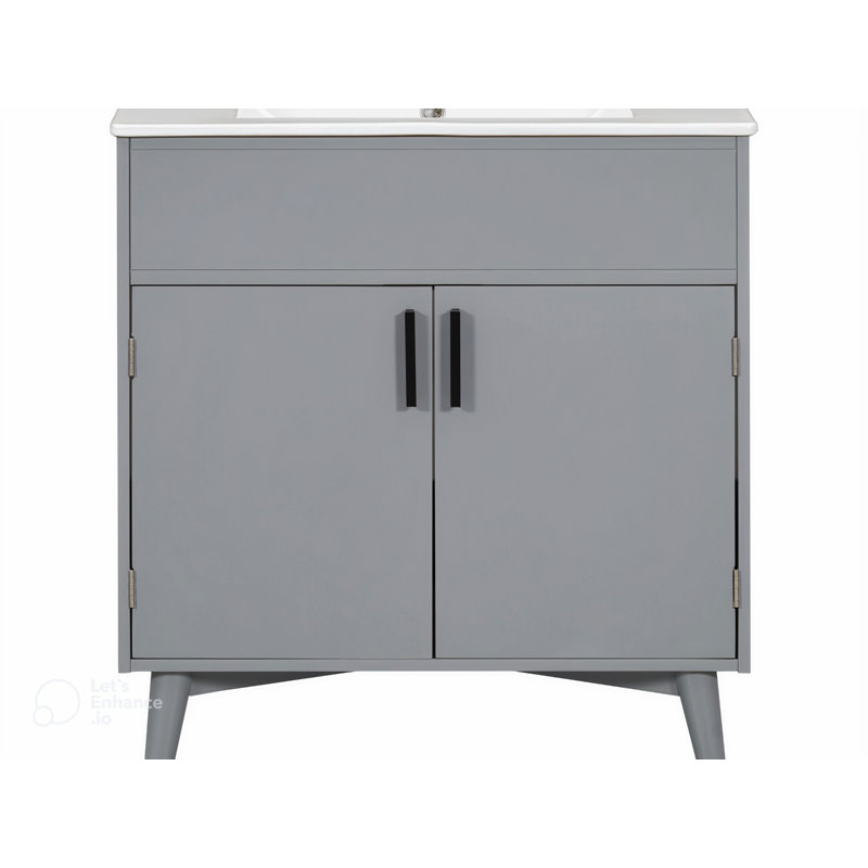 Ensemble de meuble-lavabo Abundant, Gris