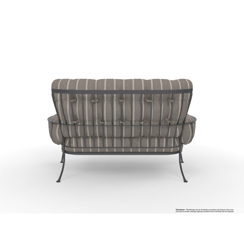 Monterra Outdoor 2 - Seat Loveseat, Trax Burgundy, Graphite