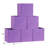 Artisan Purple Diagonal Handle Cube Bin Set, Polyester & Cardboard-32133584