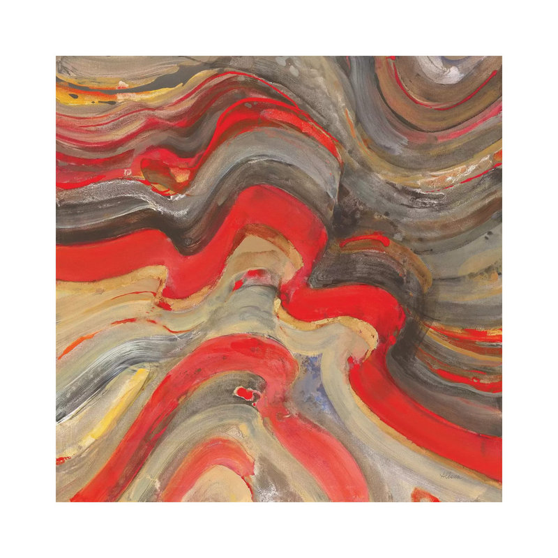 Floating Lava Red by Albena Hristova - Wrapped Canvas Gallery-Wrapped Canvas Giclée, 66.04 cm H x 66.04 cm W x 3.175 cm D