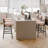 Sherpa Counter Height Bar Stools Set of 3 Modern Upholstered Barstools with Curved Open Back/Round Seat Boucle Comfortable Bar Chairs for Kitchen Island, 24.6 Inch-302599392