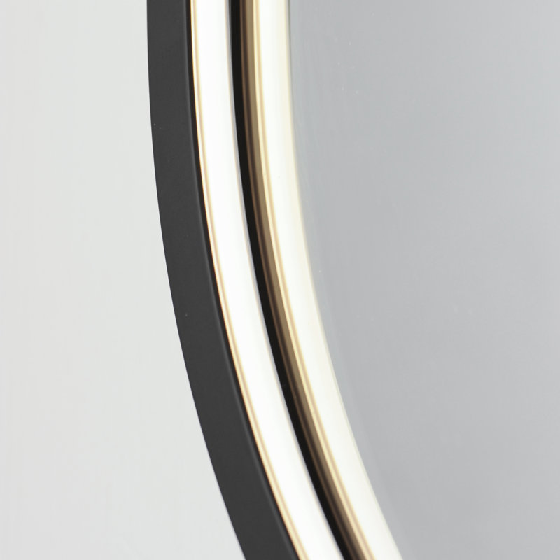 Elisse-LED Mirror, 32" x 20", Black