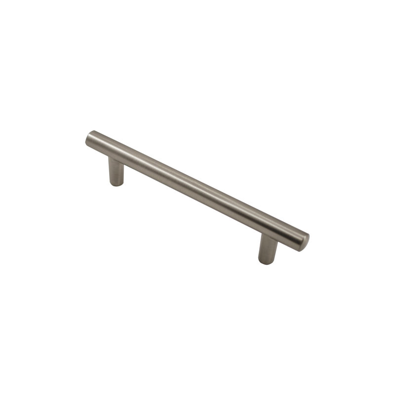 Poignée barre 3 3/4" au centre, Nickel satiné