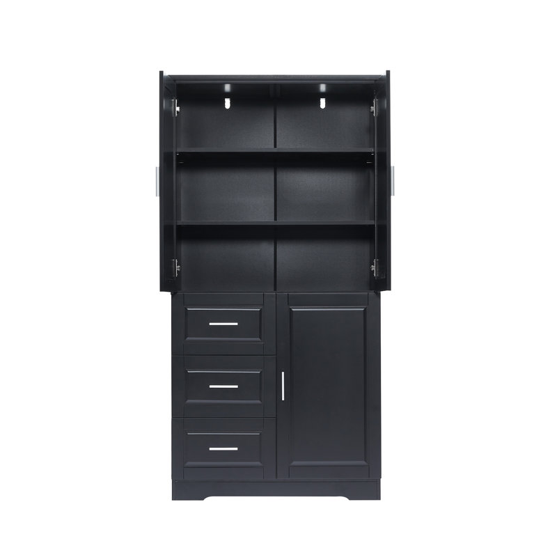 Armoire de salle de bain autoportante avec 3 tiroirs