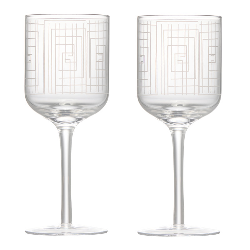 Maze Clear Wine Glasses