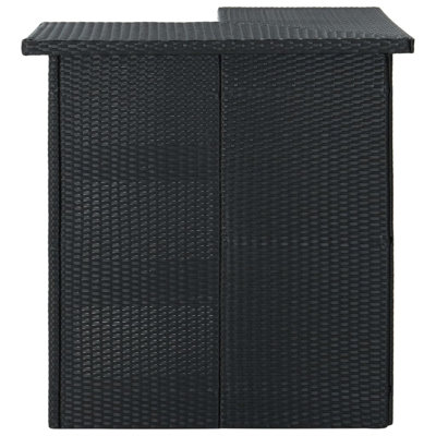 Schubert Rectangular Poly Rattan Outdoor Bar Table
