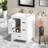 Modern Compact Vanity Cabinet With Ceramic Sink, Space-saving Storage