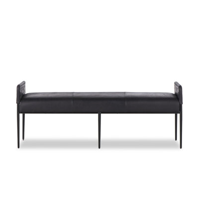 Banc en cuir véritable Queshon