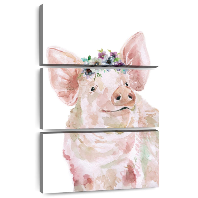 Brampt Flower Crown Pig, 32" H x 20" W