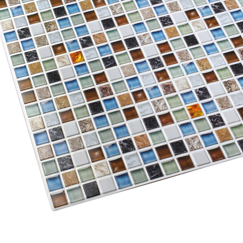 19" x 38" 3D Wall Panel (10-Pack), Beige Green Brown Amber