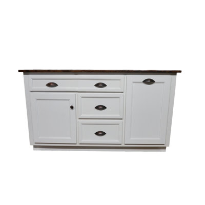Javeyah Solid Wood Kitchen Island