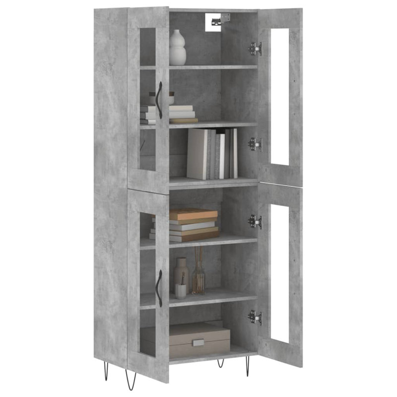 Richbell 69.5 cm W Highboard, Concrete Grey