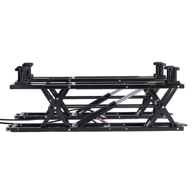 Portable Car Lift, 9000 lbs Capacity, Heavy Duty Steel Truck Lift with 28" Max Height, 120V Power Unit, Wheels, 4 Rubber Pads & 4 Lifting Columns for Cars, SUVs, Trucks, Home Garage or Shop Use